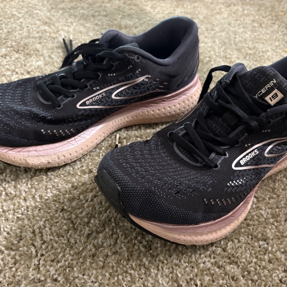 Brooks Black and Pink Athletic Shoes